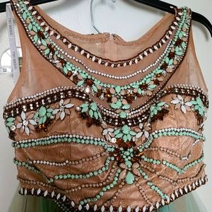 Beaded Sherri Hill 2 pc prom/wedding gown